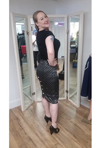 Sexy Polka Dot High-Waist Pencil Skirt