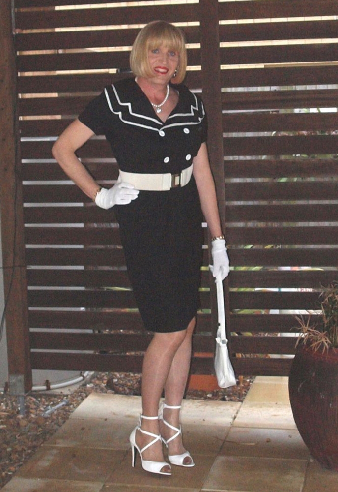 Vintage Sailor Pencil Cotton Dress