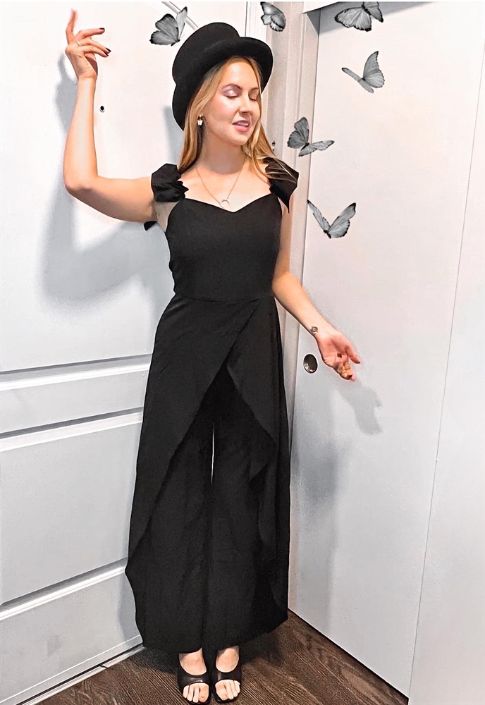 Cupro Layered Jumpsuit