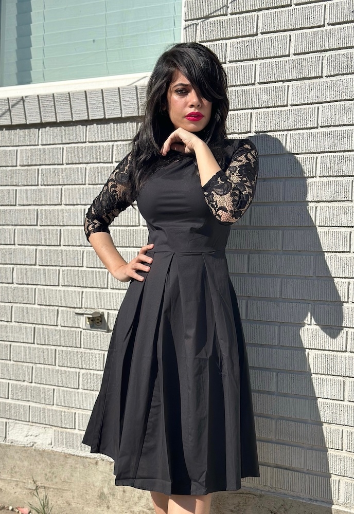 Asymmetric Lace Dress