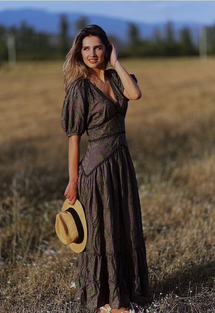 Embroidery Maxi Dress