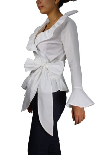 Flounce Ruffle Wrap Shirt