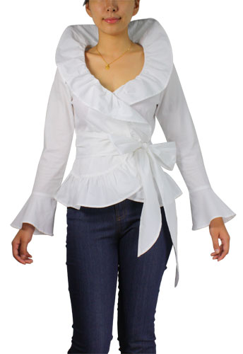 Flounce Ruffle Wrap Shirt