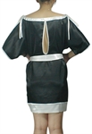 Trim Key-Hole Kimono Mini Dress