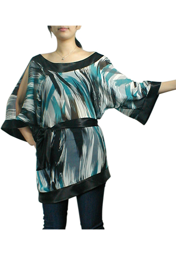 Asymmetrical Chiffon Tunic Top