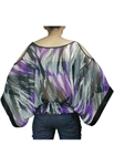 Off-Shoulder Kimono Chiffon Top