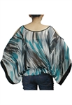 Off-Shoulder Kimono Chiffon Top