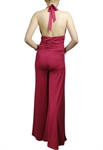 Halter Wide-Leg Gaucho Jumpsuit