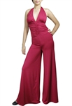 Halter Wide-Leg Gaucho Jumpsuit