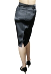 High-Waist Satin Skirt