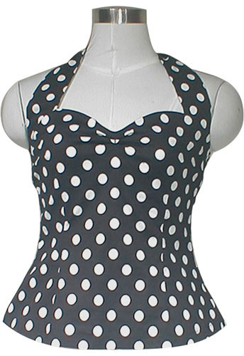 50s Polka-Dot Halter-Top