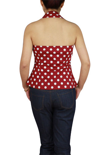 50s Polka-Dot Halter-Top