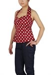 50s Polka-Dot Halter-Top