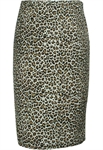 Plus-Size Leopard Retro Urban Pencil Skirt