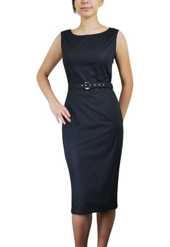 Belted Basic Pencil Dress