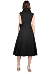 Retro Belted Pleat Dress