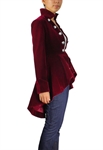 Flocking Velvet Asymmetry Jacket