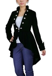 Flocking Velvet Asymmetry Jacket