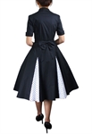 Retro Polka-Dot Swing Dress