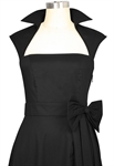 Retro Belted Pleat Dress