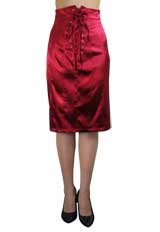 Lace-Up Corset Pencil Skirt