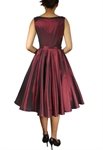 Satin Sleeveless Belted Dress