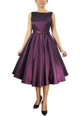 Satin Sleeveless Belted Dress