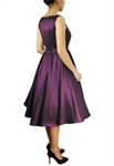 Satin Sleeveless Belted Dress