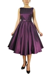 Satin Sleeveless Belted Dress