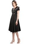 Vintage Sailor Flared Dress