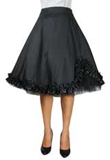 Satin Ruffled Skirt