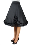 Satin Ruffled Skirt