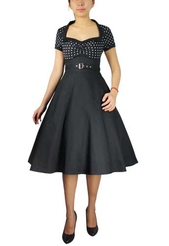 Polka-dot Flare Dress