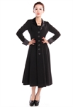 Long Fitted Flared Frock Coat