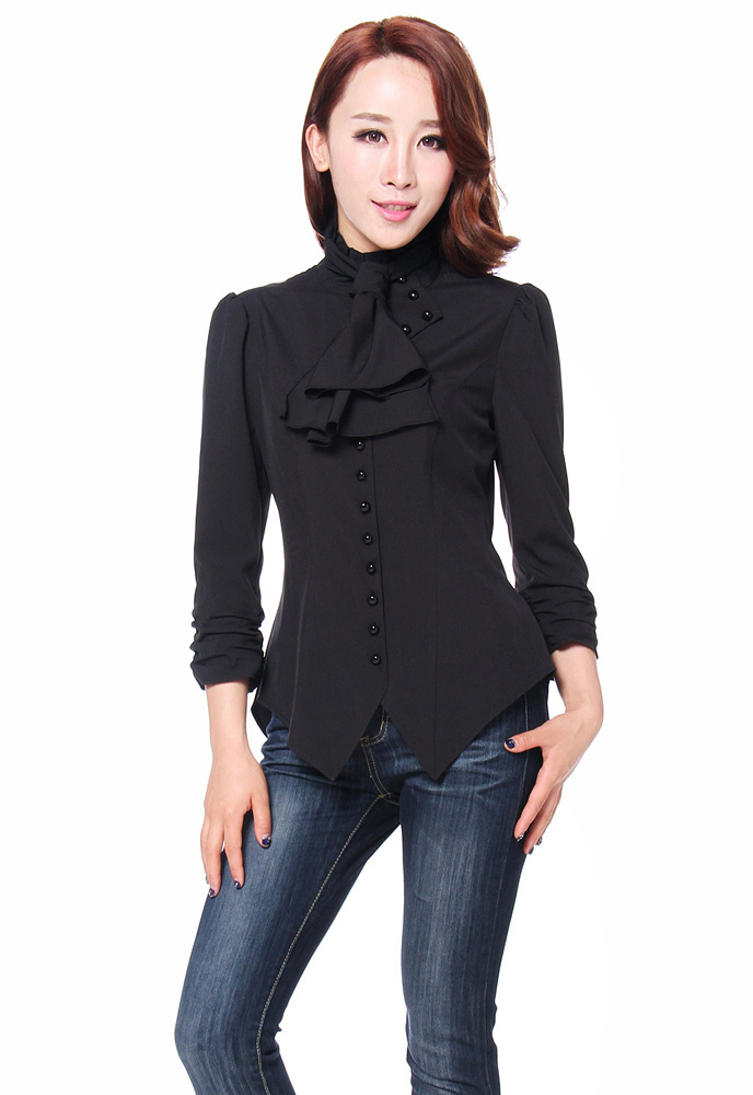 Steam Punk Blouse w/ Ruched Sleeves