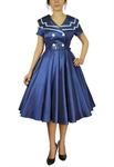 Vintage Sailor Flared Dress