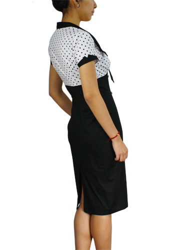 Polka-dot Pencil Dress