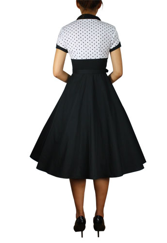 Polka-dot Flare Dress