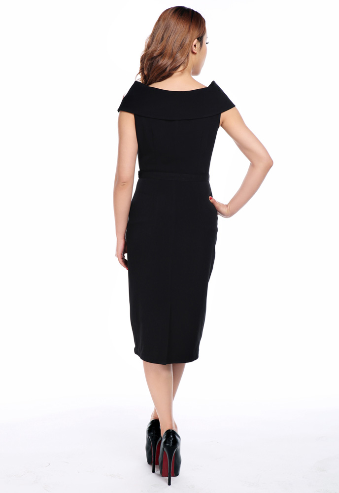 Bow Collar Pencil Dress