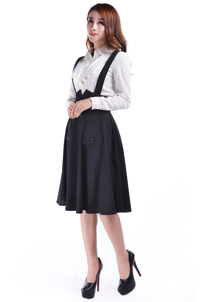 1950s Circle Suspender Skirt