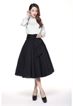 Retro Wrap Flare Skirt