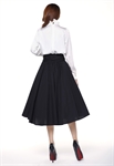 Retro Wrap Flare Skirt