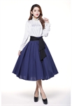 Retro Wrap Flare Skirt