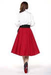 Retro Wrap Flare Skirt