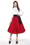 Retro Wrap Flare Skirt