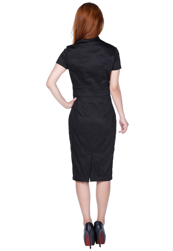 Chinese Collar Pencil Dress