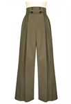 40s Wide Leg Pleated Pants