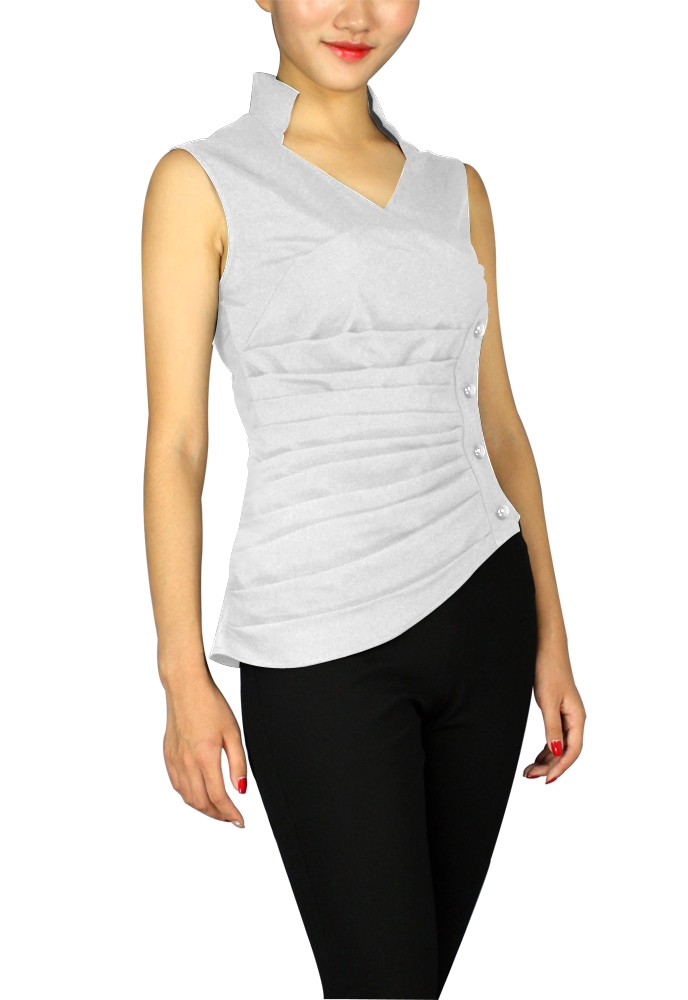 Asymmetrical Pleated Top