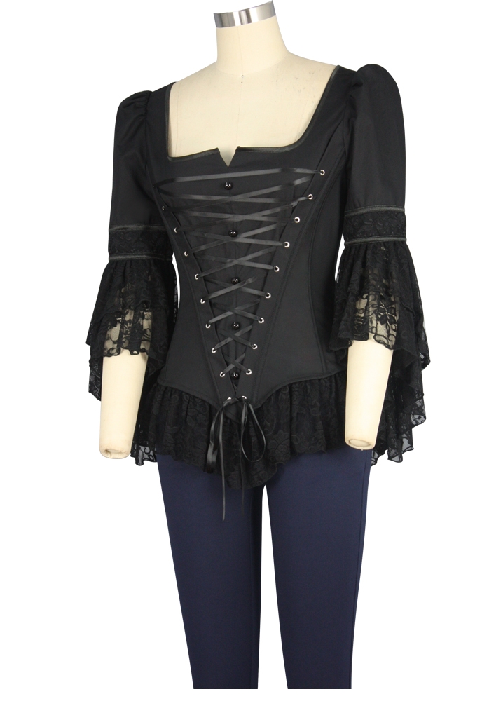 Gothic Corset Lace Top