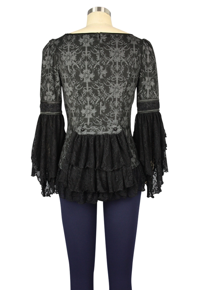 Print Corset Lace Top